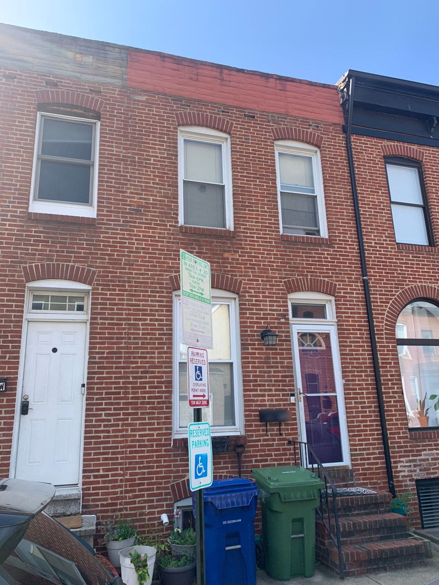 Federal Hill/Balto. Row with Bump Out (NOT IN MLS) - For Investors Only