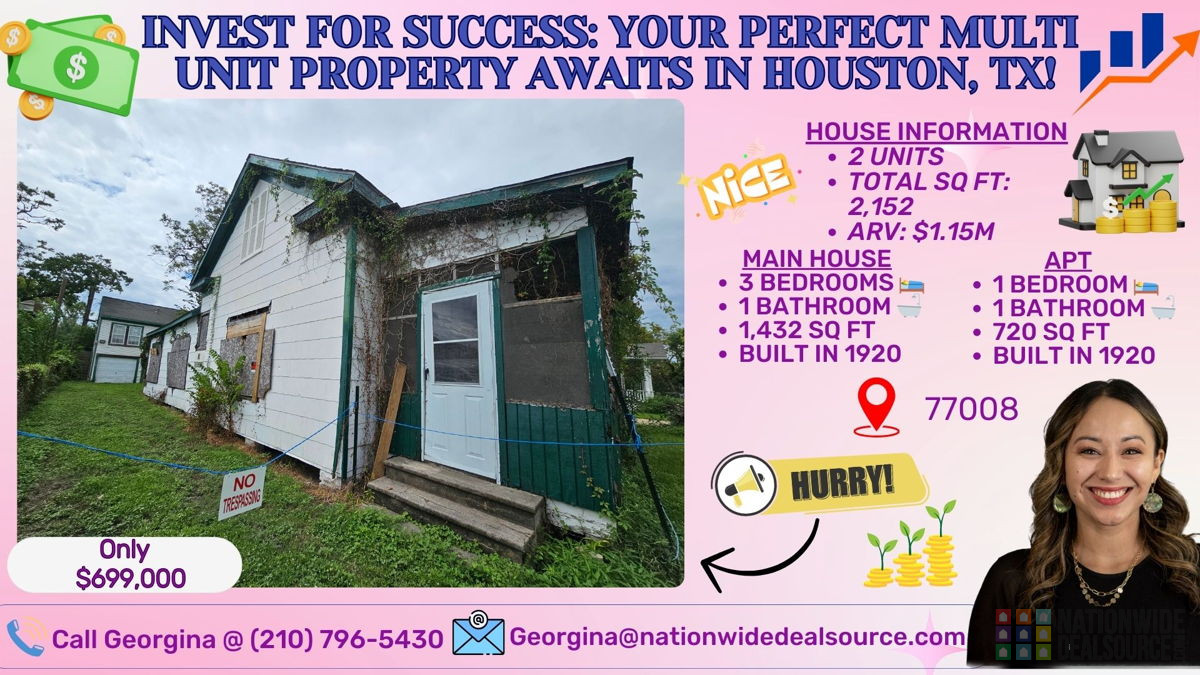 🚀( In Houston, TX) Maximize 925 Cortlandt St. Perfect Multi Unit Property💵➡️Check Out The Pictures and Video Right Here! 📸🎥