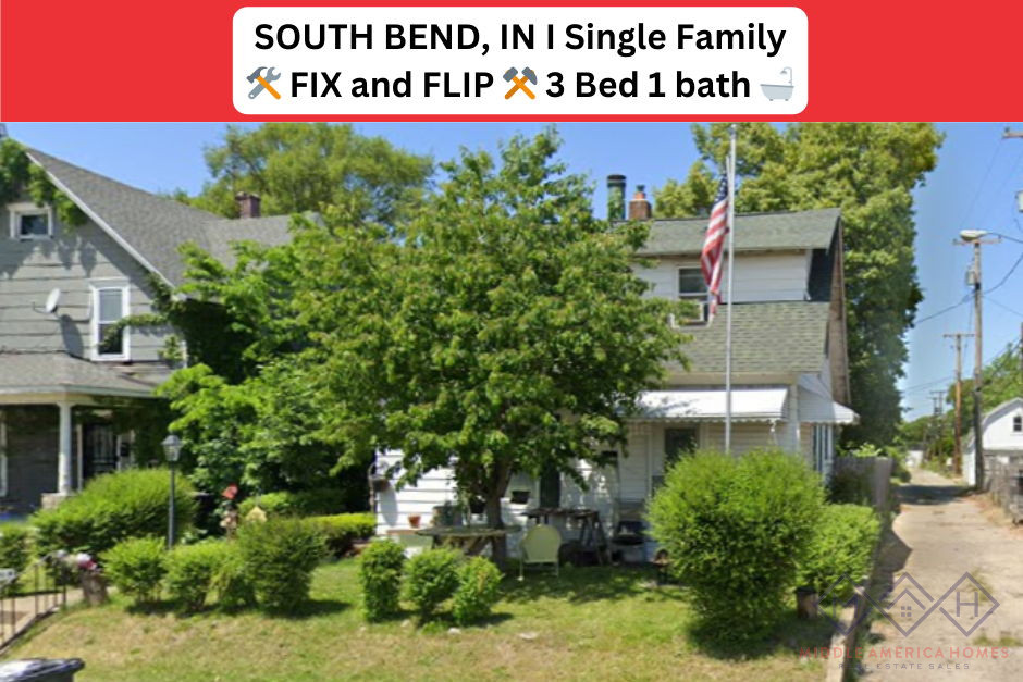 SOUTH BEND, IN I Single Family I 🛠️ FIX and FLIP ⚒️ 3 Bed 1 bath 🛁
