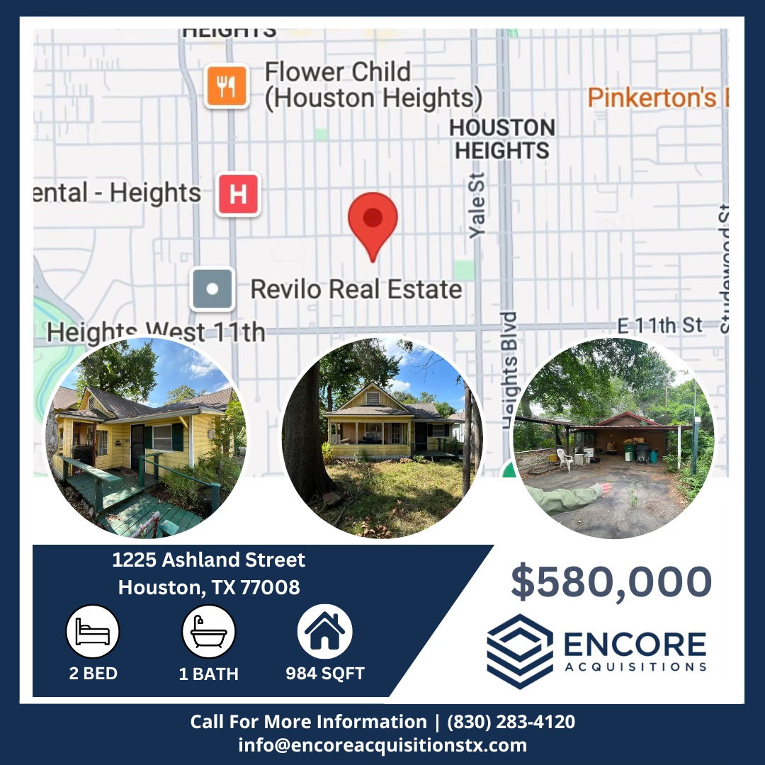 PRICE REDUCED! Great Investment Opportunity In The Historic Heights!