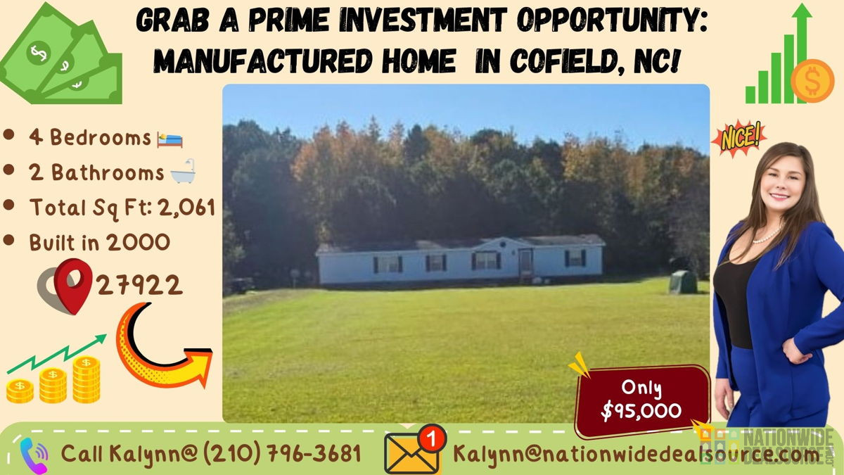 🛠️Claim Your Clean And Spacious MFH Now In Cofield, NC! 💵 Click for 📸🎥!