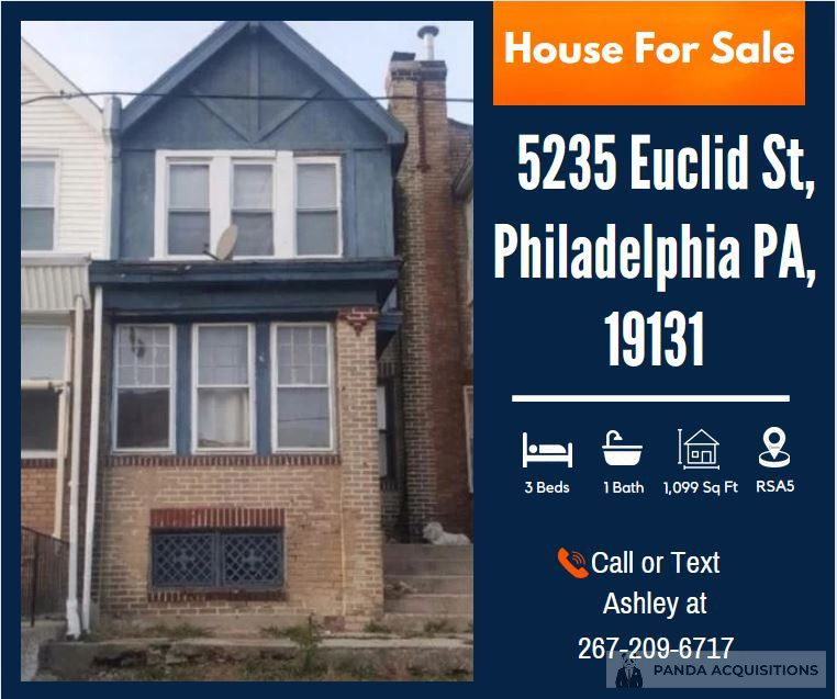 🚨 EXCLUSIVE! Wynnefield Investment Opportunity! 5235 Euclid St, 19131: Starting: $116,500 🚨