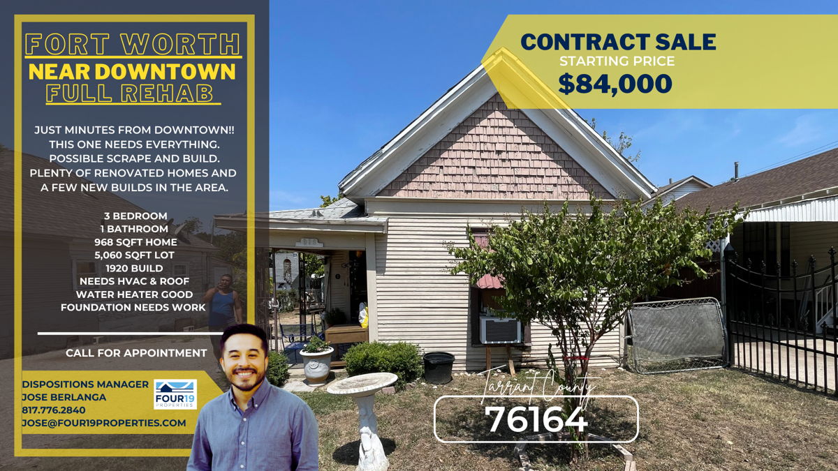 Minutes from DOWNTOWN FW💸 🔥 FULL REHAB 🔥 💸 Possible Lot for Builder 🔥 💸
