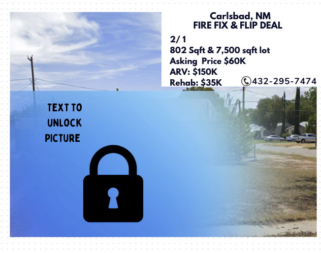 Absolute fire fix & Flip in Carlsbad, NM!!!